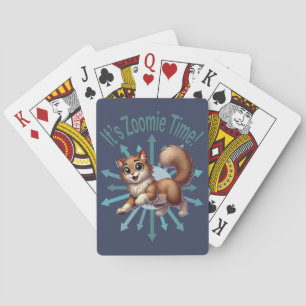 Baraja De Cartas Es Zoomie Time Cute Brown & White Cat