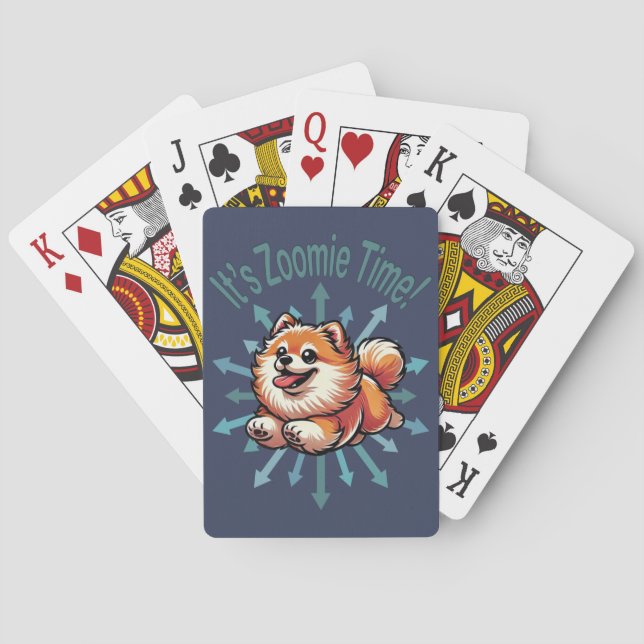 Baraja De Cartas Es Zoomie Time Pomeranian (Reverso)