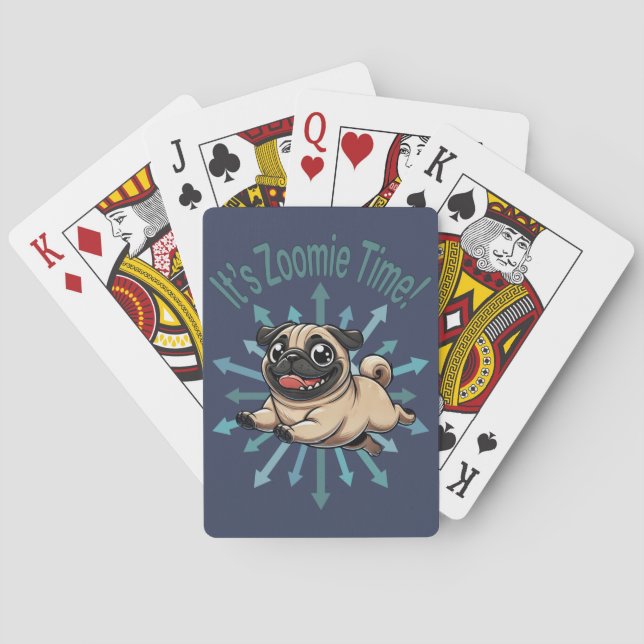 Baraja De Cartas Es Zoomie Time Pug (Reverso)