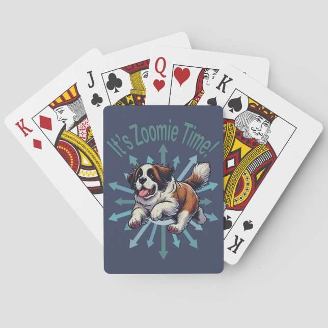 Baraja De Cartas Es Zoomie Time Saint Bernard (Reverso)