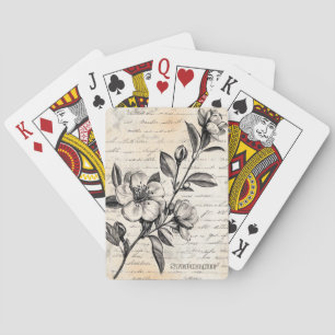 Baraja De Cartas Esbozo floral rústico con caligrafía - edad (2)