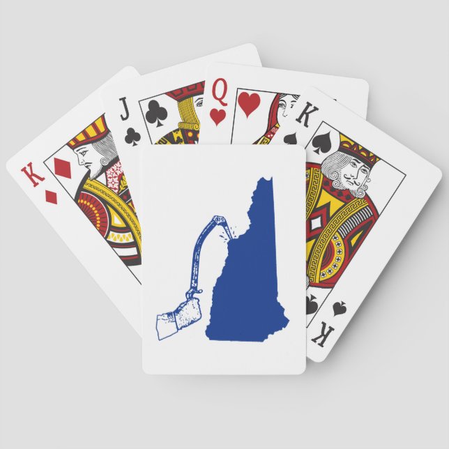 Baraja De Cartas Escalada de hielo de Nuevo Hampshire (Reverso)