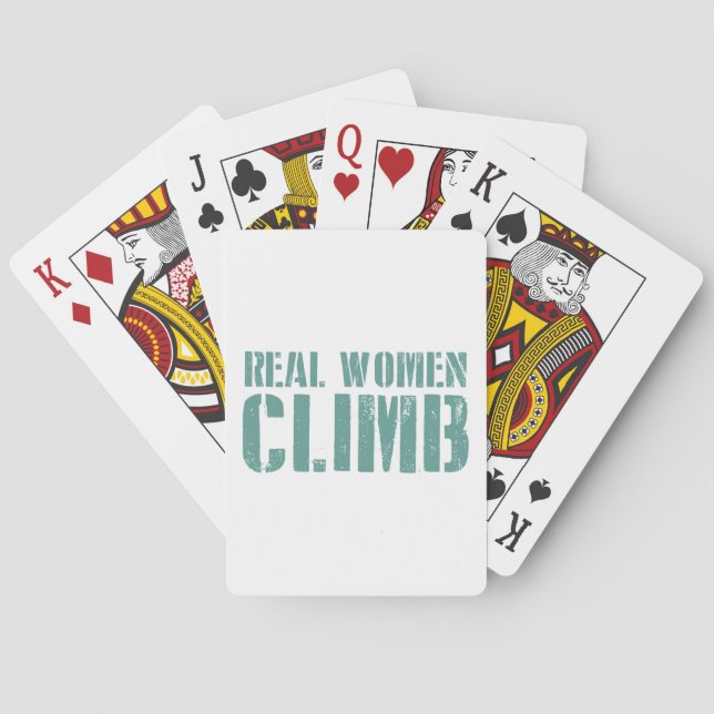 Baraja De Cartas Escalada de mujeres reales (Reverso)