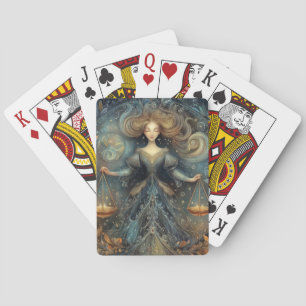 Baraja De Cartas Escalas de Libra Zodíaco Astrología Cumpleaños Mís