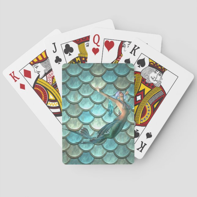 Baraja De Cartas Escamas de cola de sirena (Reverso)