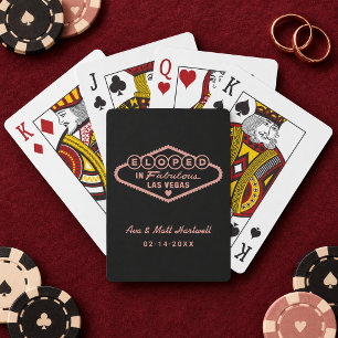 Baraja De Cartas Escaparon en la fabulosa Las Vegas rosa oro negro