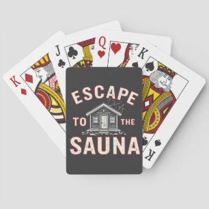 Baraja De Cartas Escape a los amantes de la Sauna Funny Spa Day Sau