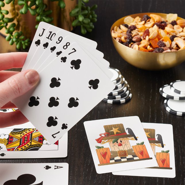 Baraja De Cartas Escaramuza de otoño rústica con calabazas y cuervo (Subido por el creador)