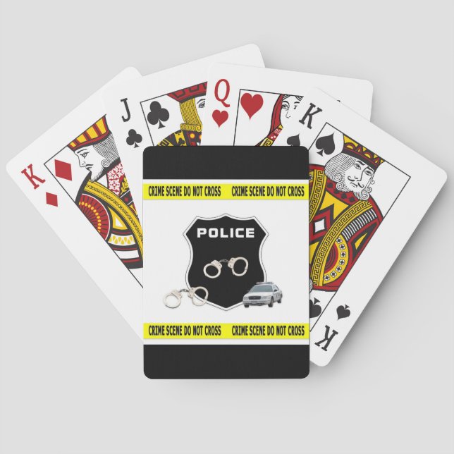 Baraja De Cartas Escena de delitos policiales (Reverso)