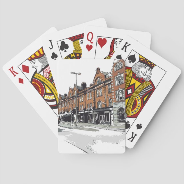 Baraja De Cartas Escena de la calle de Londres (Reverso)