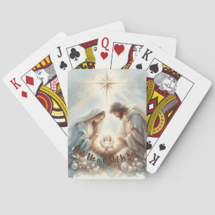 Baraja De Cartas Escena de la Natividad de la Sagrada Familia Radia