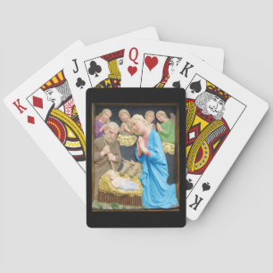 Baraja De Cartas Escena de la Natividad de los navidades