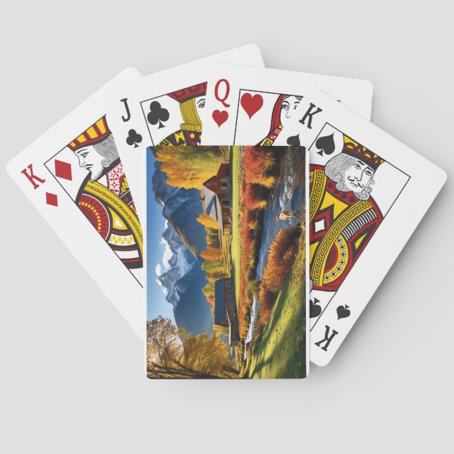 Baraja De Cartas Escena de montaña (Reverso)