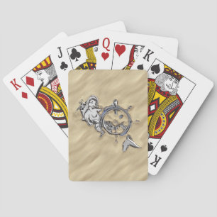 Baraja De Cartas Escena de Sirena de Plata en la Arena