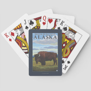 Baraja De Cartas Escena del bisonte - empalme del delta, Alaska