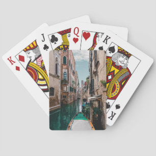 Baraja De Cartas Escena del canal de Venecia Italia