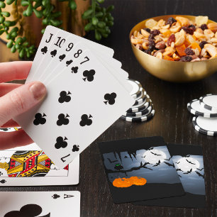 Baraja De Cartas Escena nocturna de Halloween de fantasía