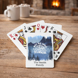 Baraja De Cartas Escena Rústica de Montaña Personalizada para Calen