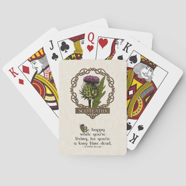 Baraja De Cartas Escocia Tistle Celtic Knots  (Reverso)