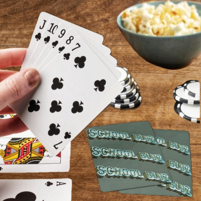 Baraja De Cartas Escolar luz 3D (These poker playing cards, are just the thing, to enjoy, during a break from school!)
