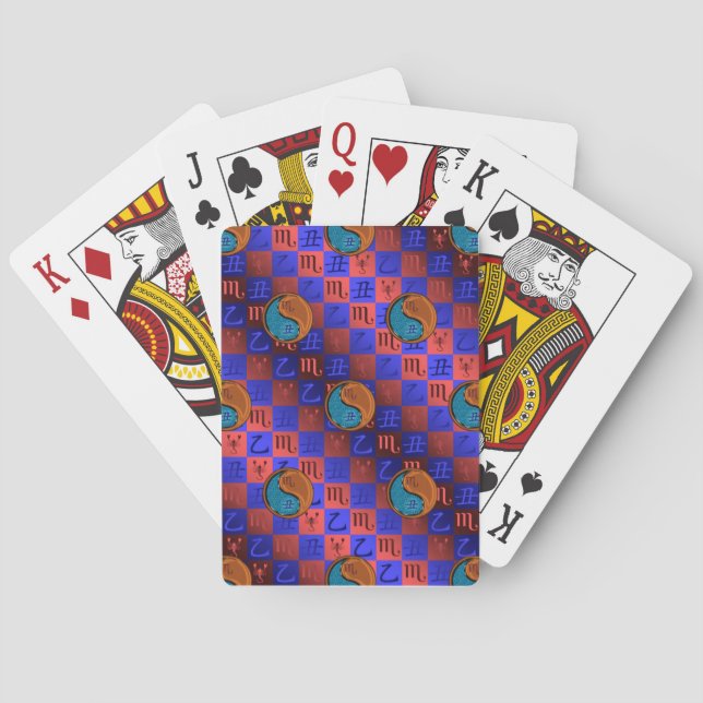 Baraja De Cartas Escorpio & Buey de Madera (Reverso)