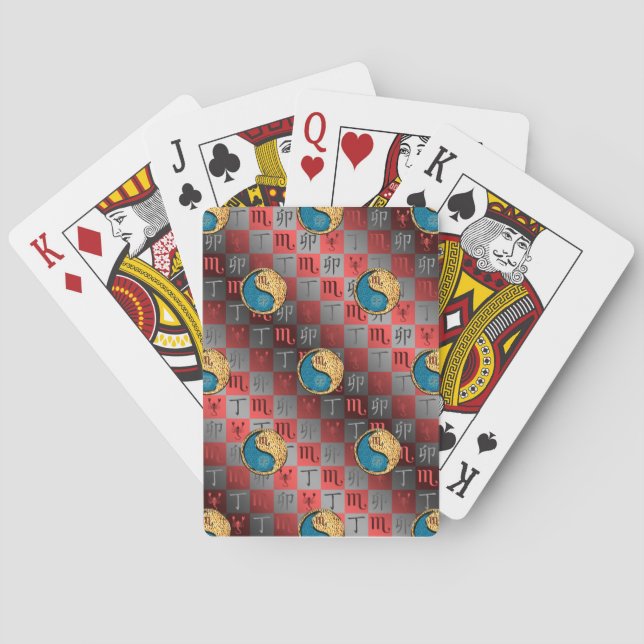 Baraja De Cartas Escorpio & Conejo de Fuego (Reverso)