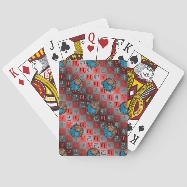 Baraja De Cartas Escorpio & Conejo de la Tierra (Reverso)