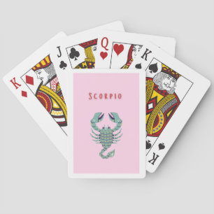 Baraja De Cartas Escorpio Rosa, zodiaco, signo zodiacal