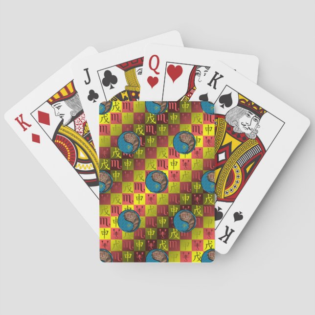 Baraja De Cartas Escorpio y Mono de Tierra (Reverso)