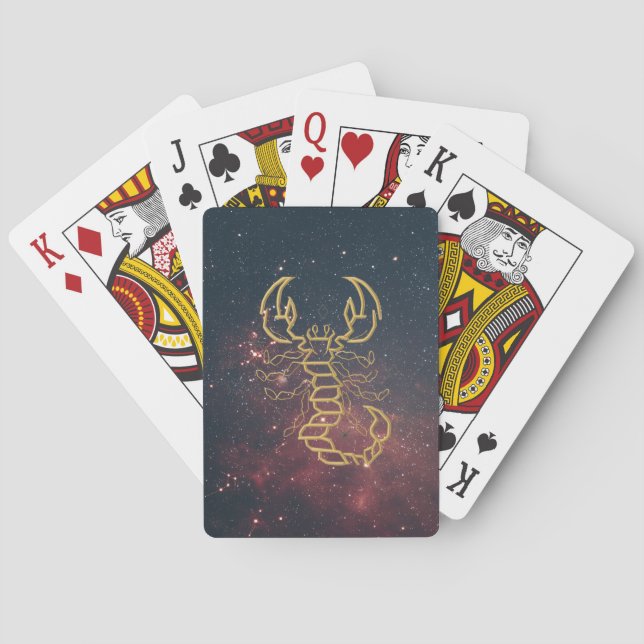 Baraja De Cartas Escorpión Dorado (Reverso)