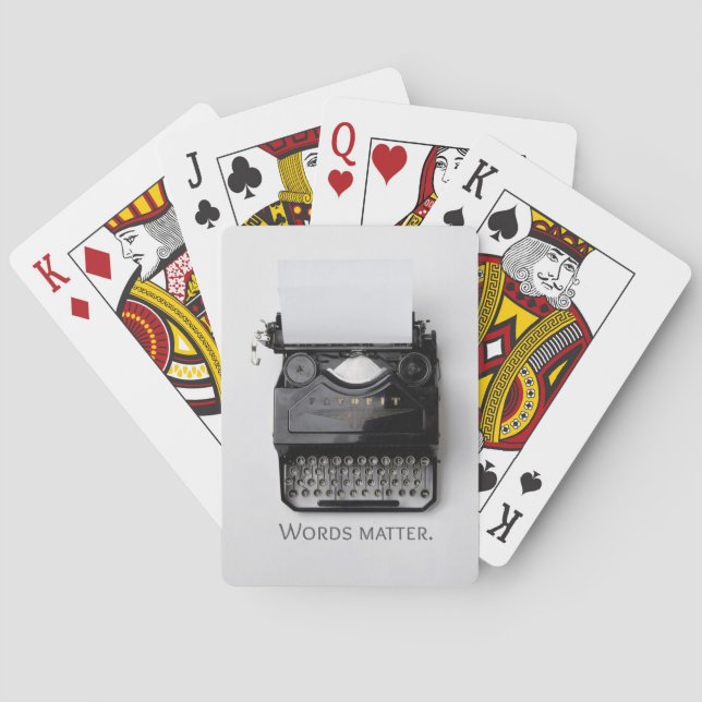 Baraja De Cartas Escritor de palabras importan (Reverso)