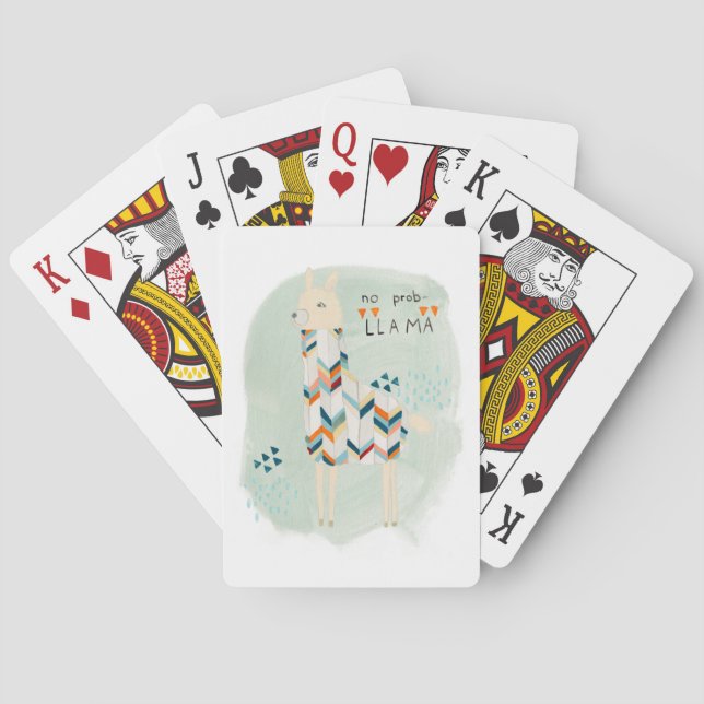 Baraja De Cartas Escuadrón de Llama - Sin Prob-llama (Reverso)