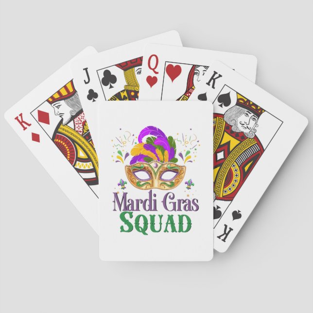 Baraja De Cartas Escuadrón Mardi Gras (Reverso)