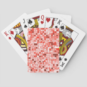 Baraja De Cartas Escuadrones pequeños, tonos rojos o corales