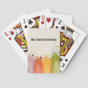 Baraja De Cartas Escuchamos Algo – Arte de Cota de Rana Divertida