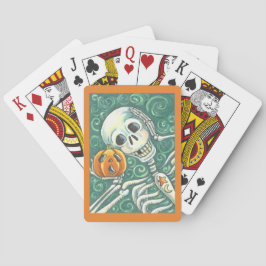 BARAJA DE CARTAS ESCUCHE SU PUMPKIN, PULSERA DE SKELETON
