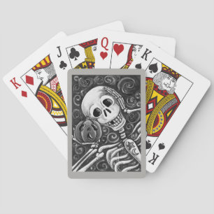 BARAJA DE CARTAS ESCUCHE SU PUMPKIN, PULSERA DE SKELETON