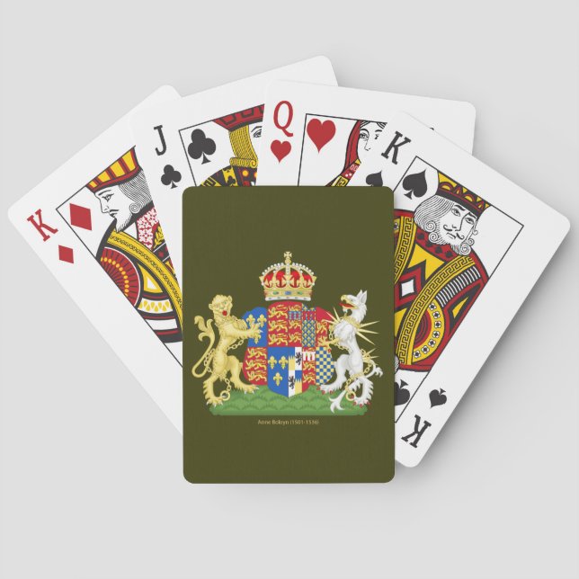 Baraja De Cartas Escudo de armas Anne Boleyn (Reverso)