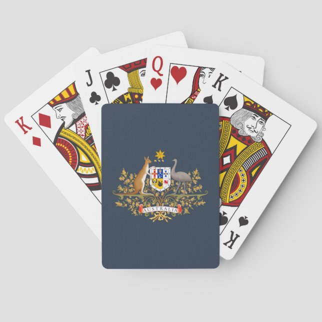 Baraja De Cartas Escudo de armas de Australia (Reverso)