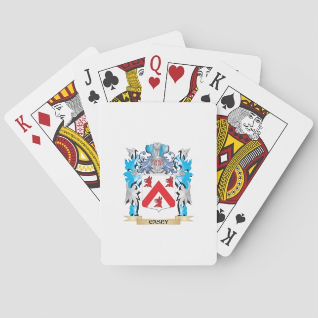 Baraja De Cartas Escudo de armas de Casey - reposo familiar (Reverso)