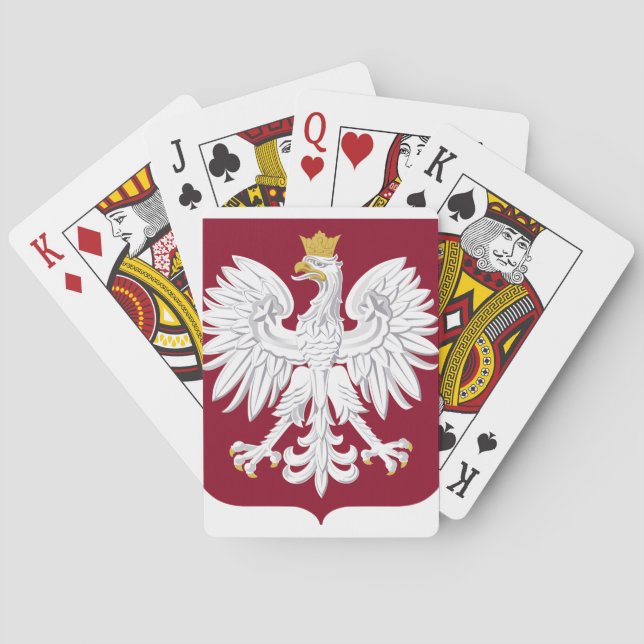 Baraja De Cartas Escudo de armas de Polonia (Reverso)