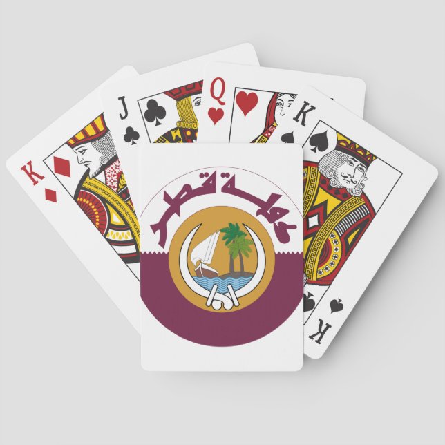 Baraja De Cartas Escudo de armas de Qatar (Reverso)