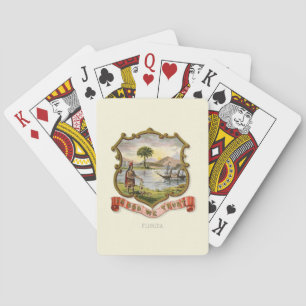 Baraja De Cartas Escudo de armas del estado de Florida (1876)
