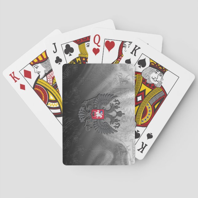 Baraja De Cartas Escudo de armas ruso (Reverso)