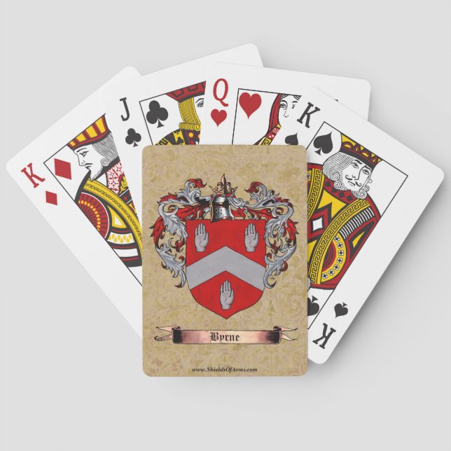 Baraja De Cartas Escudo de Byrne de brazos (Reverso)