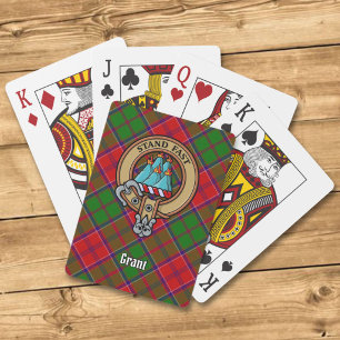Baraja De Cartas Escudo de Clan Grant sobre Tartán