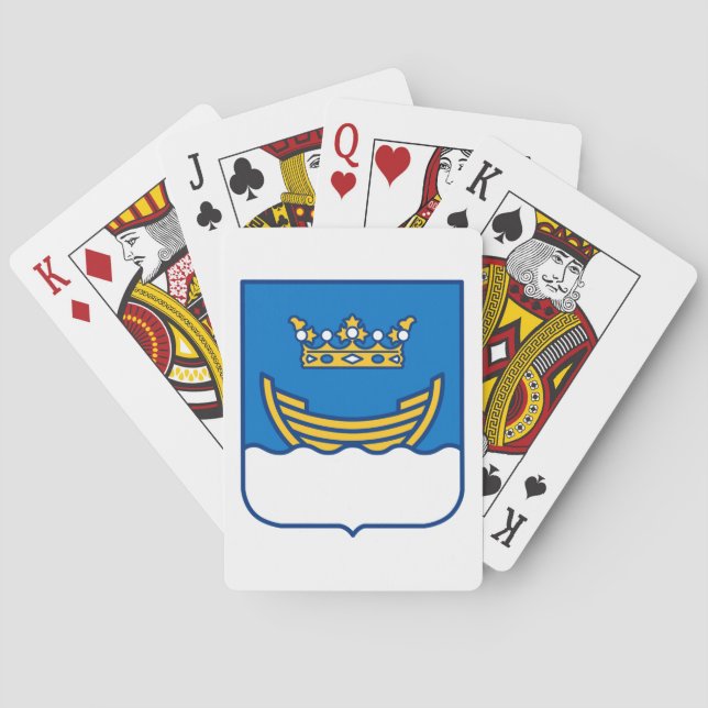Baraja De Cartas Escudo de Helsinki (Finlandia) (Reverso)
