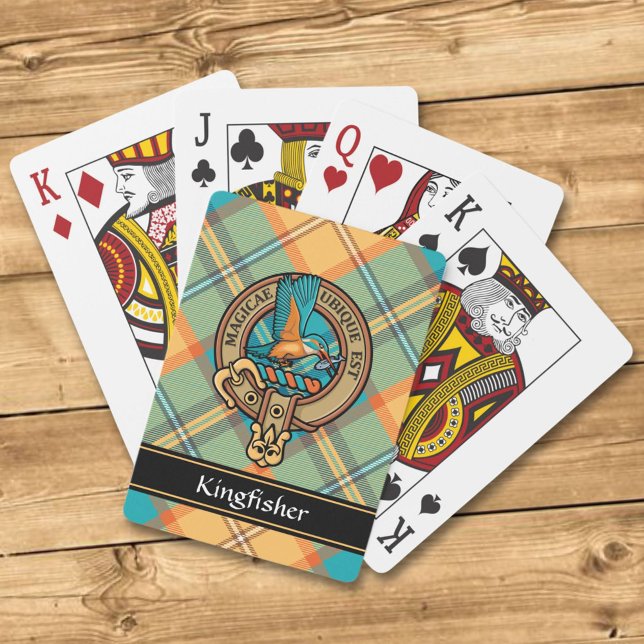 Baraja De Cartas Escudo de Kingfisher sobre tarjetas de juego de Ta (Subido por el creador)