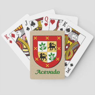 Baraja De Cartas Escudo de la familia Acevado