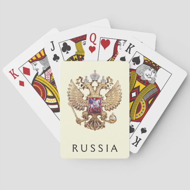 Baraja De Cartas Escudo de Rusia (Reverso)